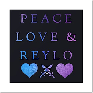 Peace, Love, & Reylo (Ombré Design) Posters and Art